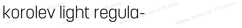 korolev light regula字体转换